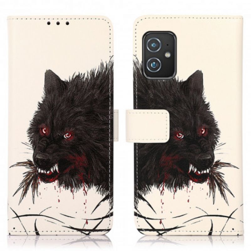 Lederhüllen Asus Zenfone 8 Hungriger Wolf