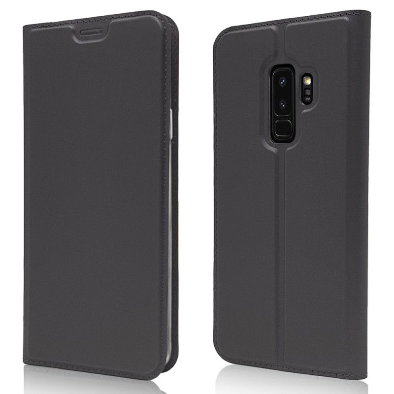 Flip Case Samsung Galaxy S9 Plus Integrierte Schließe Im Lederstil