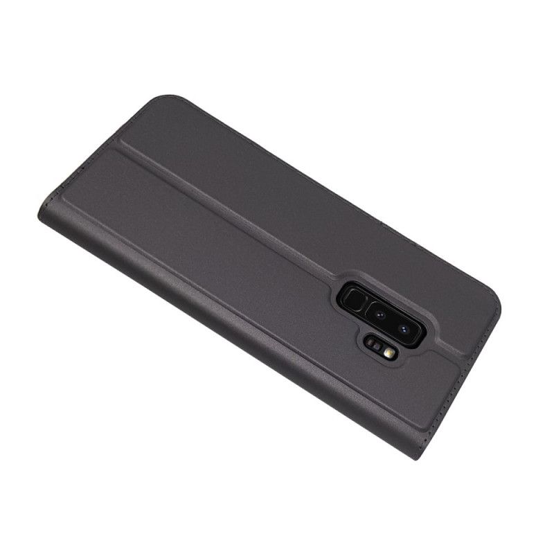 Flip Case Samsung Galaxy S9 Plus Integrierte Schließe Im Lederstil