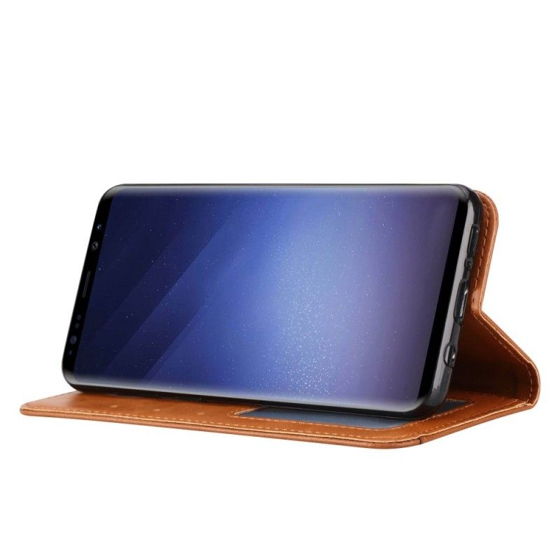 Flip Case Samsung Galaxy S9 Plus Schwarz Handyhülle Kartenhalter Aus Kunstleder