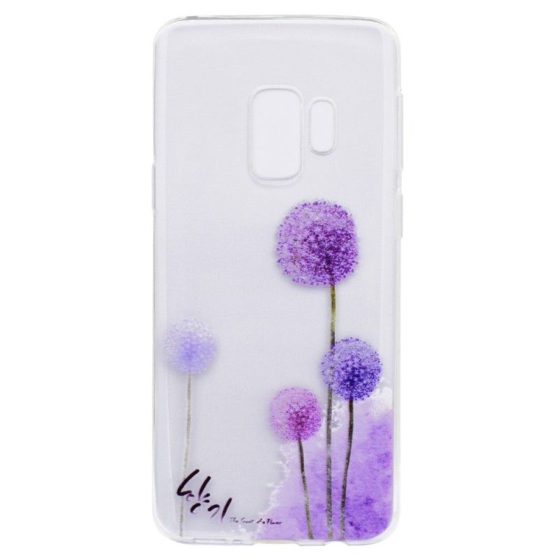 Hülle Samsung Galaxy S9 Plus Handyhülle Transparenter Farbiger Löwenzahn