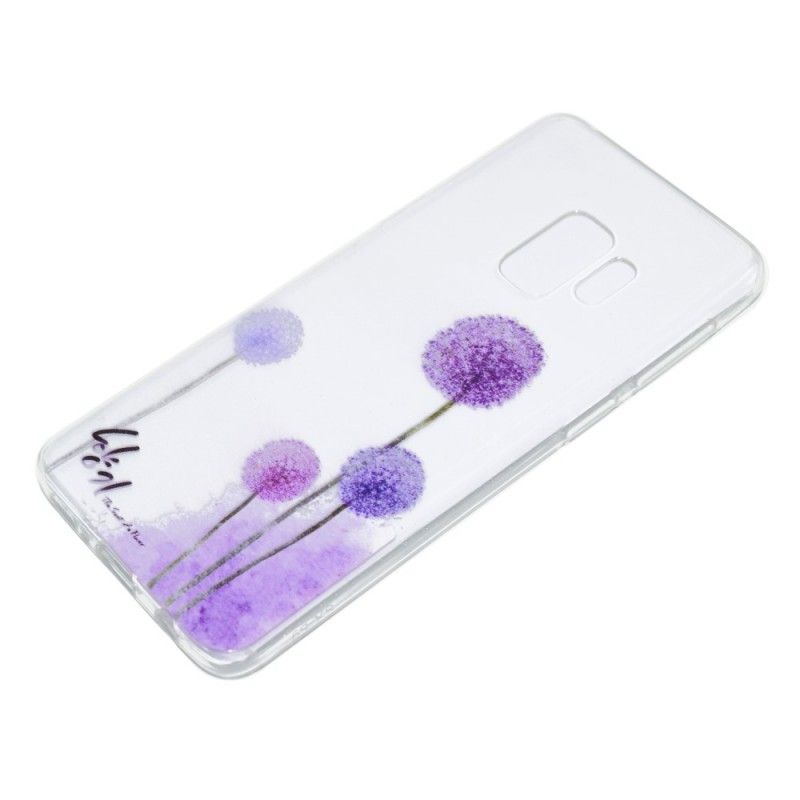 Hülle Samsung Galaxy S9 Plus Handyhülle Transparenter Farbiger Löwenzahn