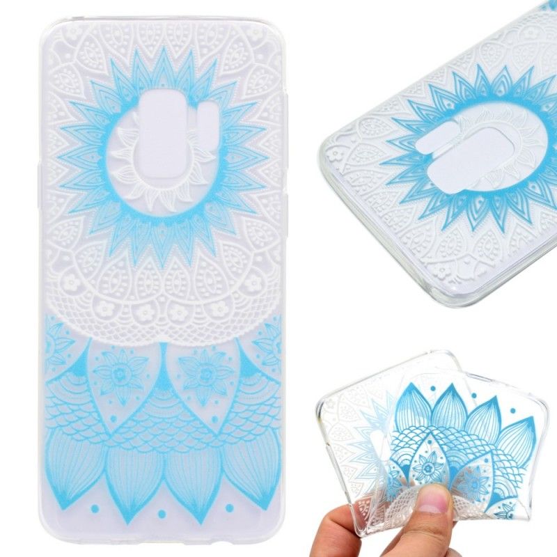 Hülle Samsung Galaxy S9 Plus Pink Transparentes Buntes Mandala