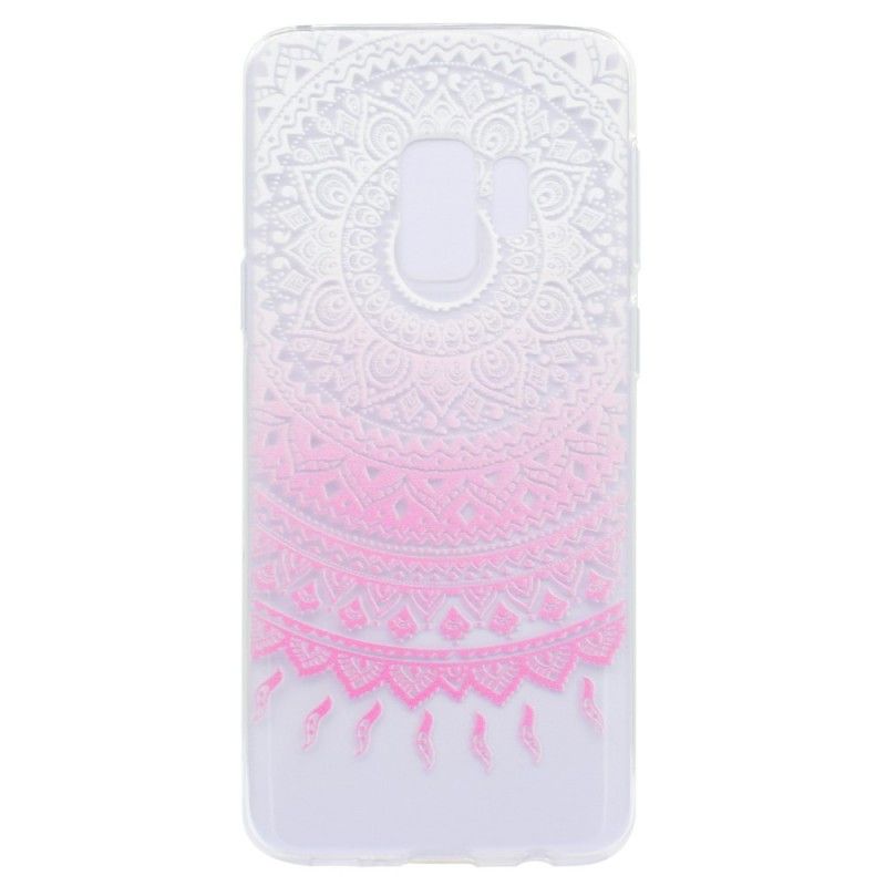 Hülle Samsung Galaxy S9 Plus Pink Transparentes Buntes Mandala