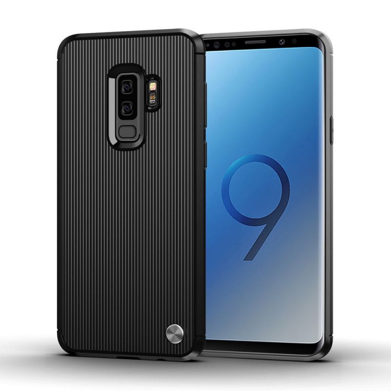 Hülle Samsung Galaxy S9 Plus Schwarz Feine Textur