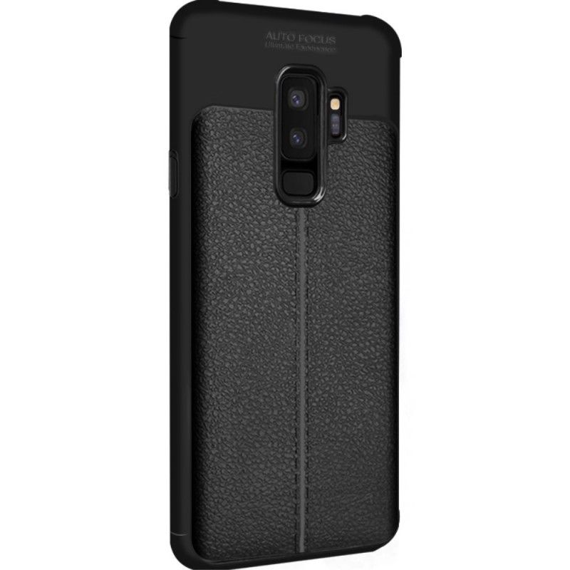 Hülle Samsung Galaxy S9 Plus Schwarz Imak-Kunstledernähte