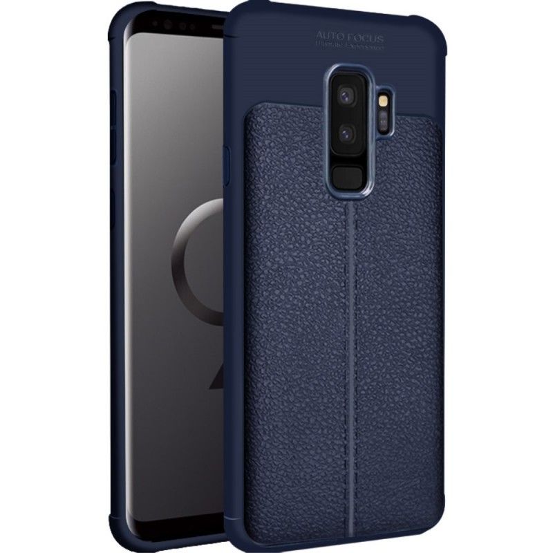 Hülle Samsung Galaxy S9 Plus Schwarz Imak-Kunstledernähte