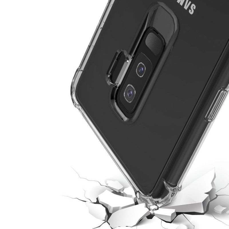 Hülle Samsung Galaxy S9 Plus Schwarz Transparente Leeu-Schutzkissen