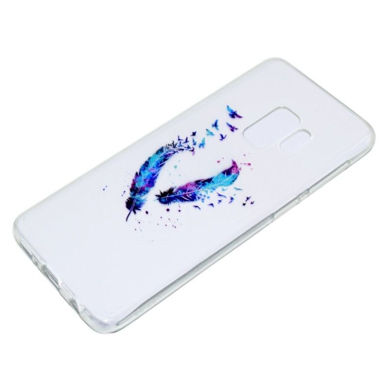 Hülle Samsung Galaxy S9 Plus Transparente Federn