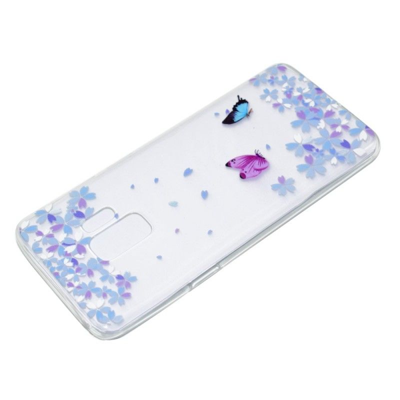 Hülle Samsung Galaxy S9 Plus Transparente Schmetterlinge Und Blumen