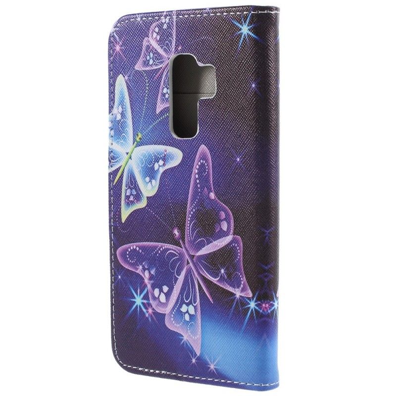 Lederhüllen Für Samsung Galaxy S9 Plus Schmetterlinge