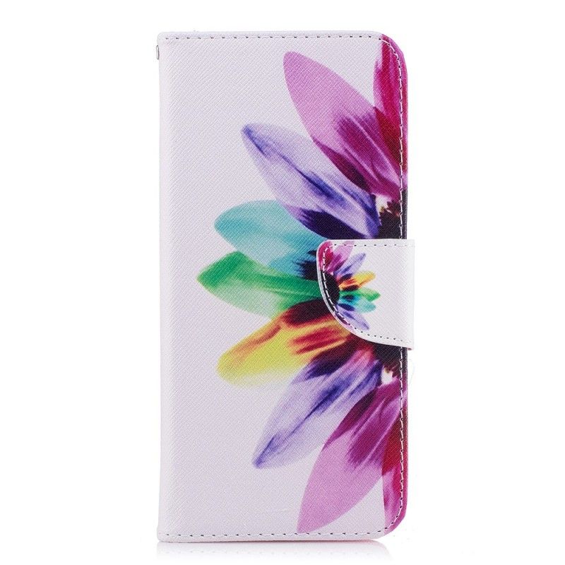 Lederhüllen Samsung Galaxy S9 Plus Handyhülle Aquarellblume