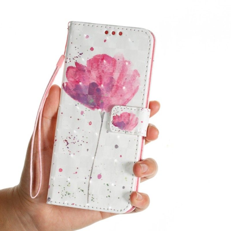 Lederhüllen Samsung Galaxy S9 Plus Handyhülle Aquarellmohn
