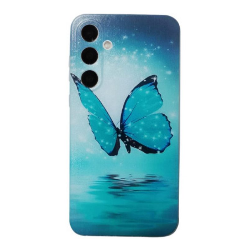 Hülle Für Samsung Galaxy A17 4g / 5g Blauer Schmetterling