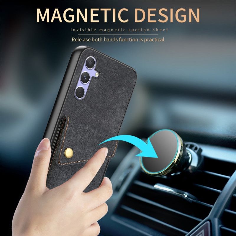 Hülle Für Samsung Galaxy A17 4g / 5g Wildlederoptik Mit Kartenetui Und Lanyard