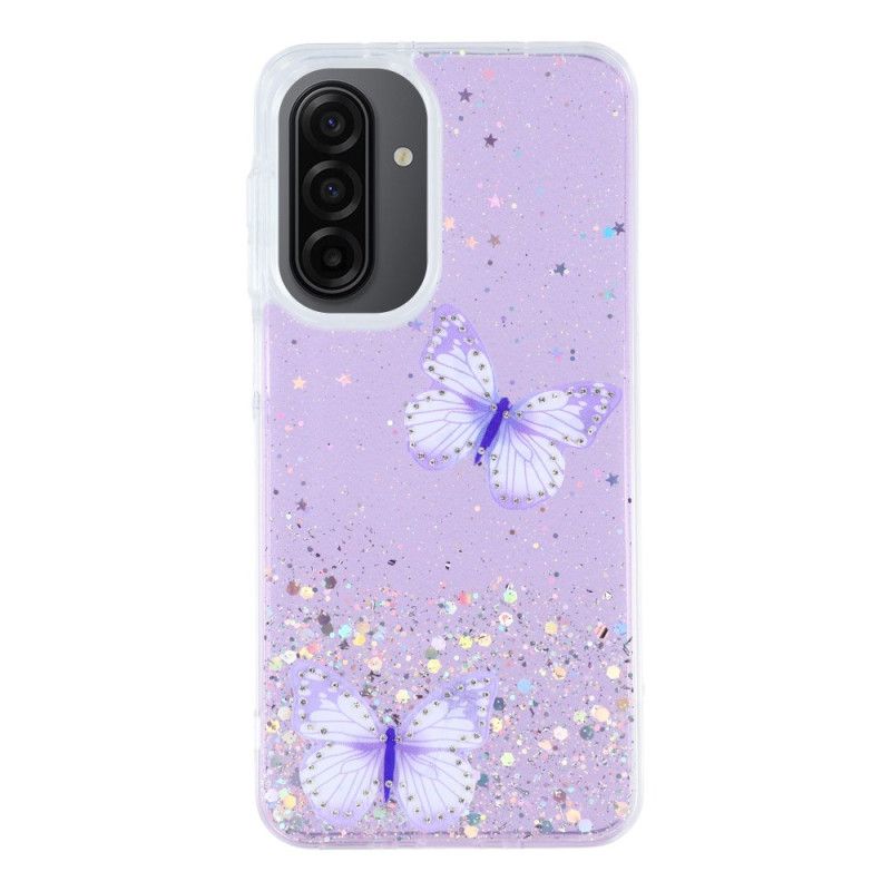 Hülle Samsung Galaxy A17 4g / 5g Handyhülle Glitzernde Schmetterlinge