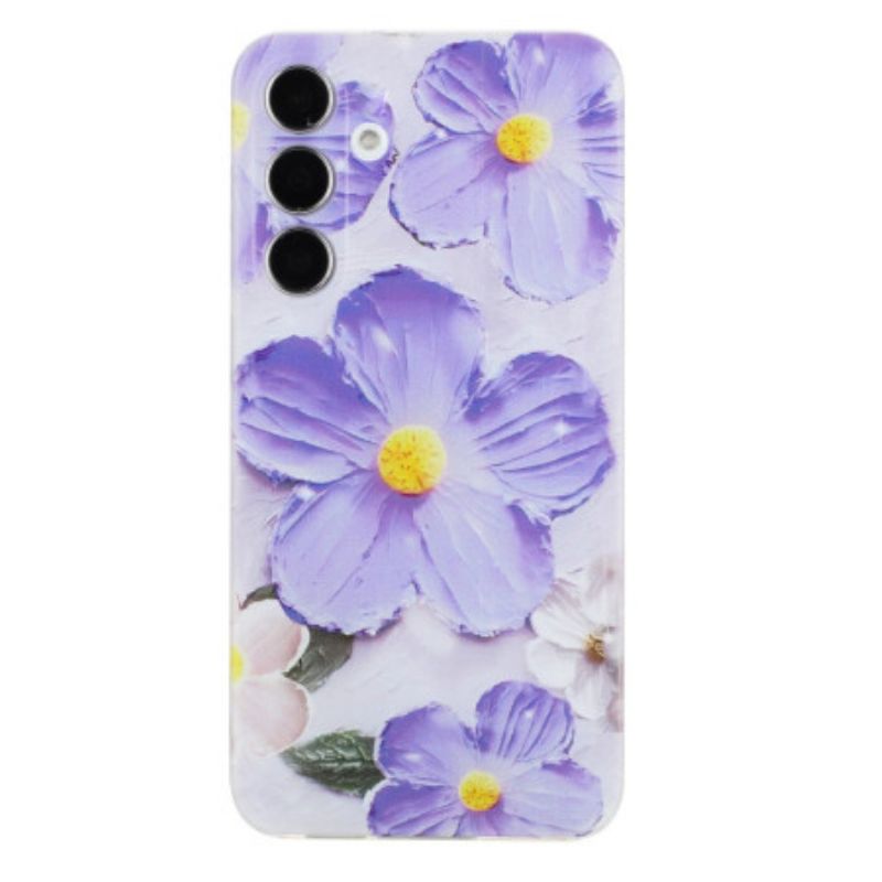 Hülle Samsung Galaxy A17 4g / 5g Lila Blumen