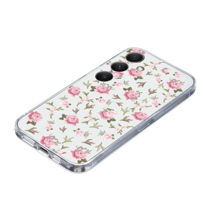 Hülle Samsung Galaxy A17 4g / 5g Rosa Blumenmuster