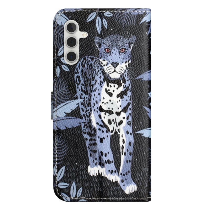 Lederhüllen Samsung Galaxy A17 4g / 5g Handyhülle Leopard