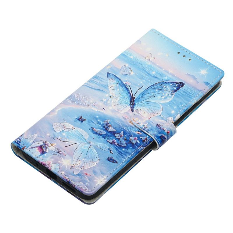Lederhüllen Samsung Galaxy A17 4g / 5g Handyhülle Meeres-schmetterling