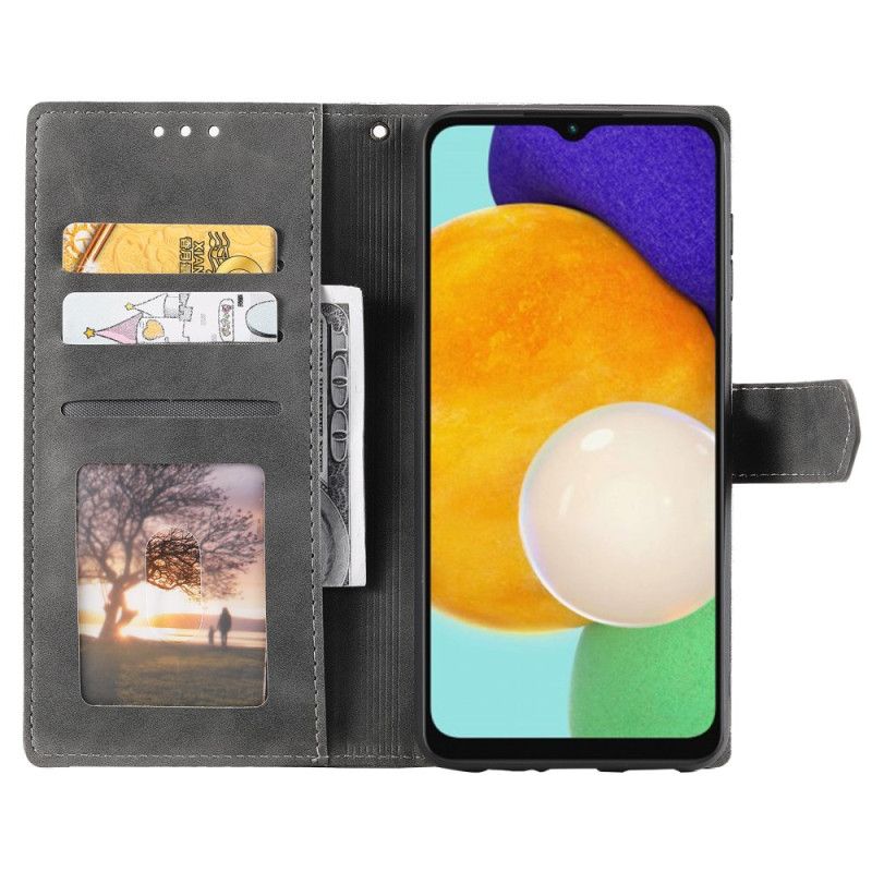 Lederhüllen Samsung Galaxy A17 4g / 5g Handyhülle Zweifarbiges Dreiecksdesign