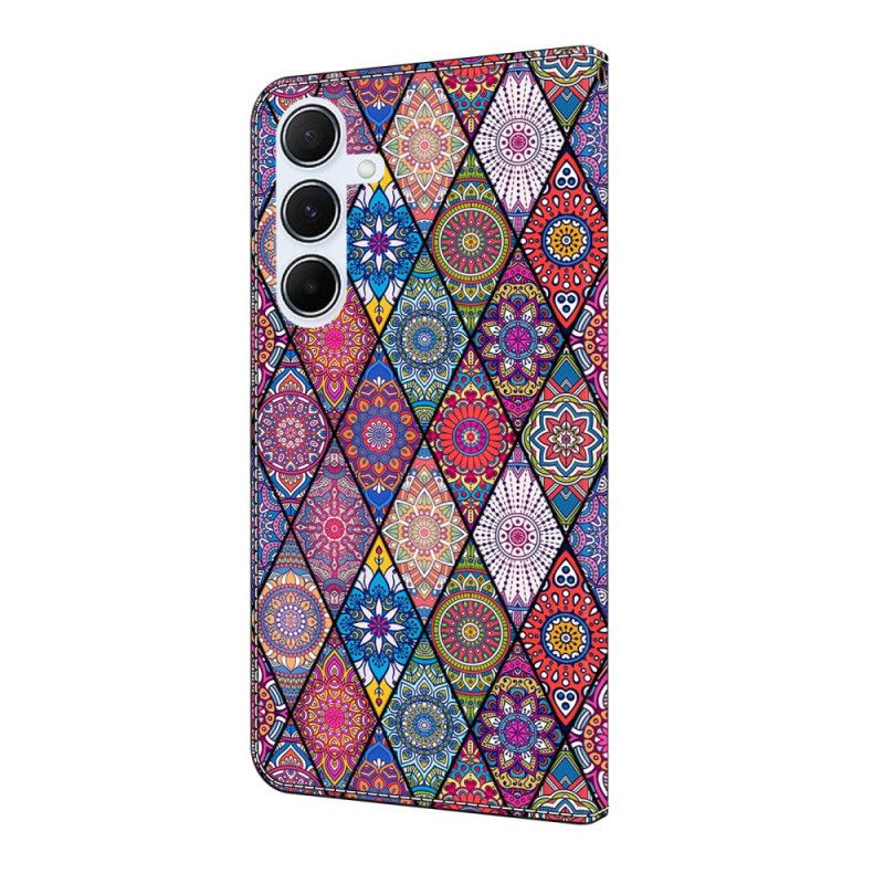 Lederhüllen Samsung Galaxy A17 4g / 5g Rosa Ethno-muster