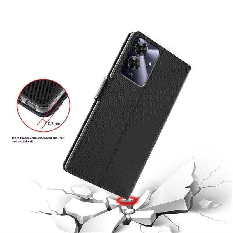 Lederhüllen Realme Note 60 Handyhülle Spiegel Und Abnehmbarer Kartenhalter