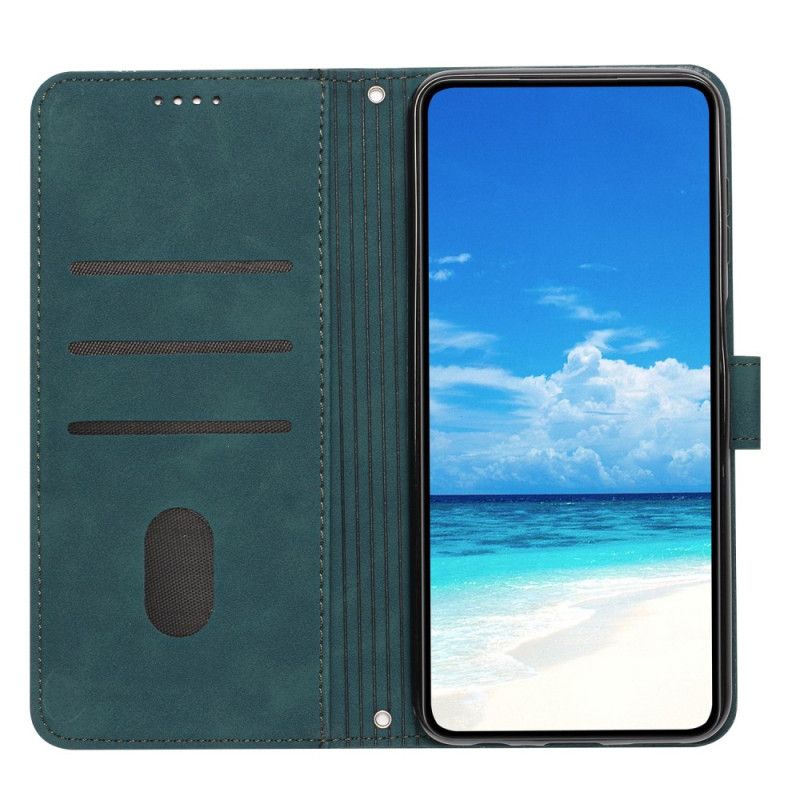 Lederhüllen Realme Note 60 Handyhülle Tragegurt Mit Smiley-gesicht