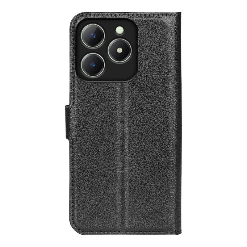 Lederhüllen Realme Note 60 Klassisches Litschi-kunstleder