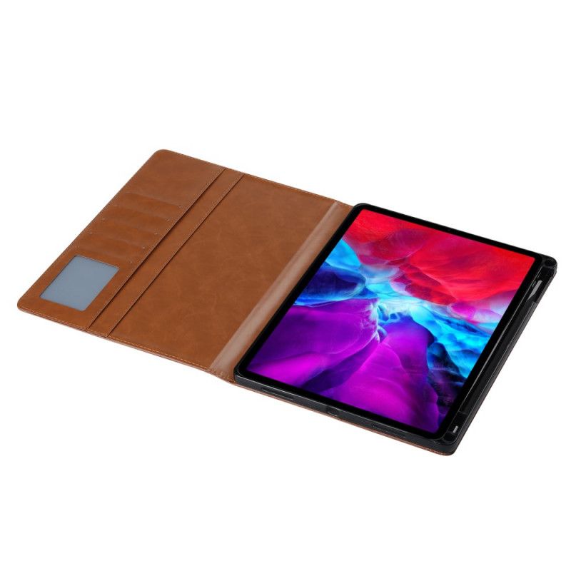 Fall iPad Pro 11" (2018) (2020) Schwarz Absorbierter Lederstifthalter