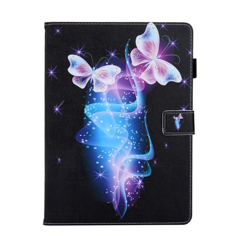 Lederhüllen Für iPad Pro 11" (2018) (2020) Schwarz Schmetterlingsseriendruck