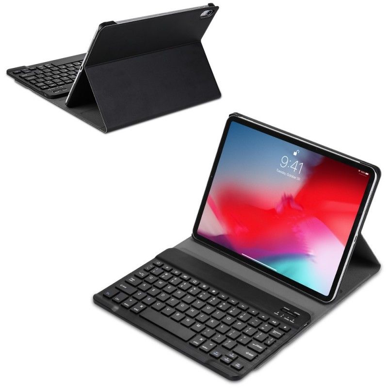 Lederhüllen iPad Pro 11" (2018) (2020) Schwarz Mit Abnehmbarer Bluetooth-Tastatur