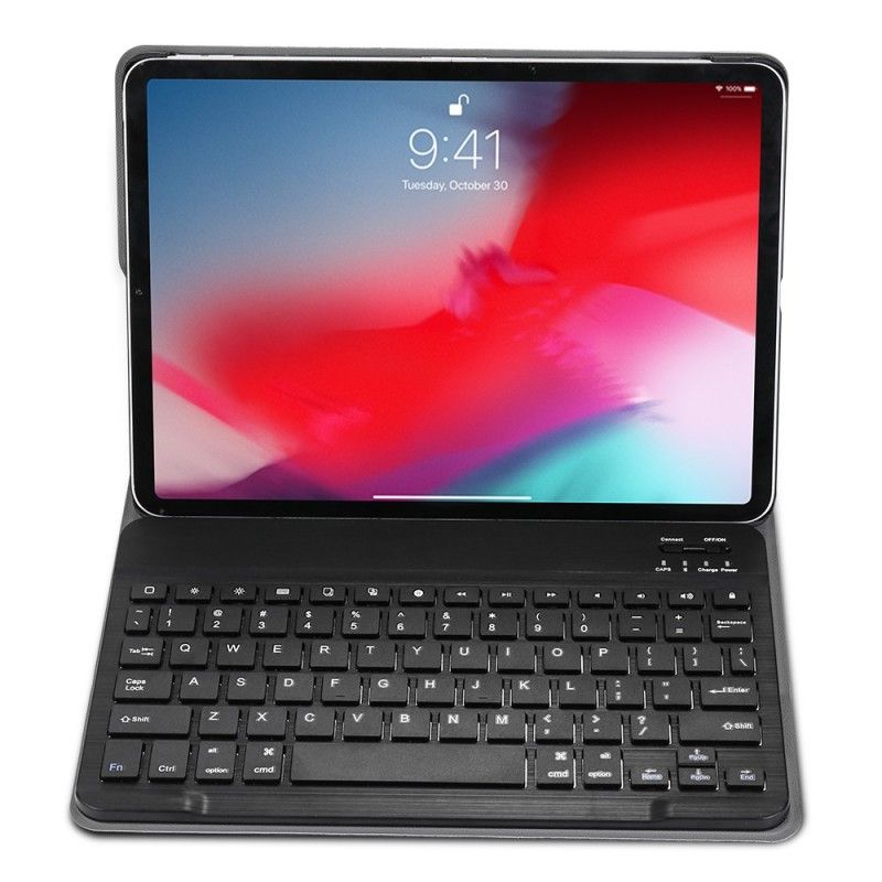 Lederhüllen iPad Pro 11" (2018) (2020) Schwarz Mit Abnehmbarer Bluetooth-Tastatur