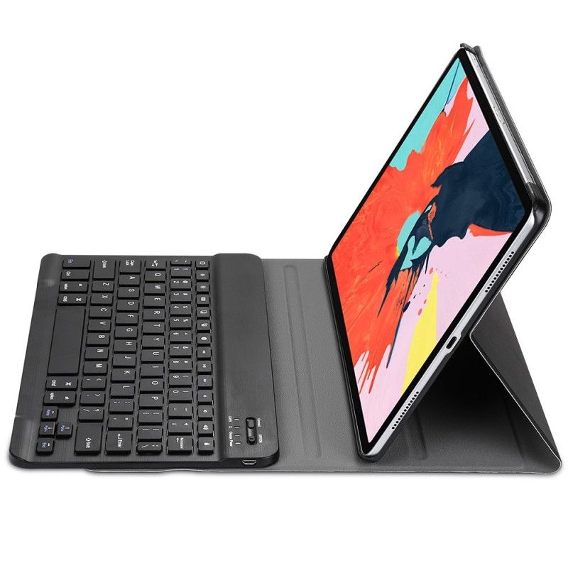 Lederhüllen iPad Pro 11" (2018) (2020) Schwarz Mit Abnehmbarer Bluetooth-Tastatur