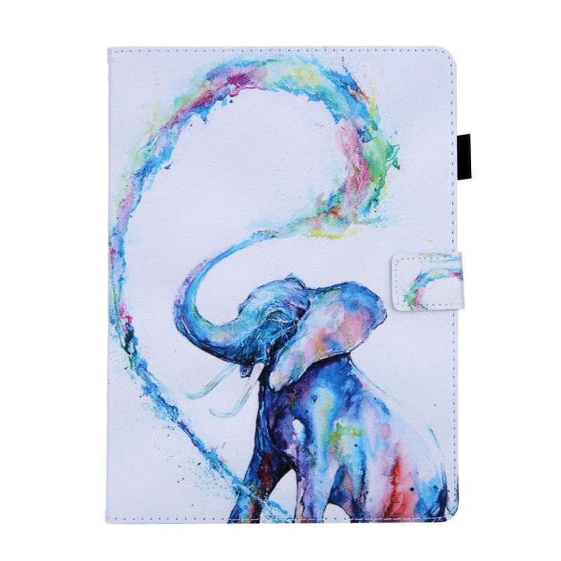 Lederhüllen iPad Pro 11" (2018) (2020) Weiß Druck Der Elefantenserie