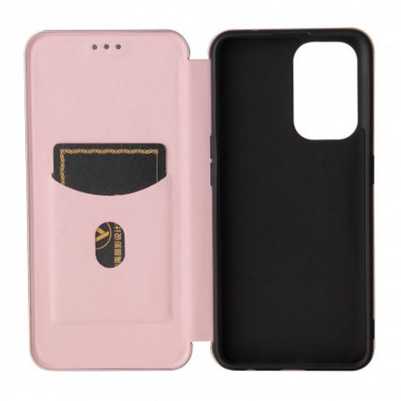 Flip Case Für Oppo A94 5g Farbiges Carbon-silikon