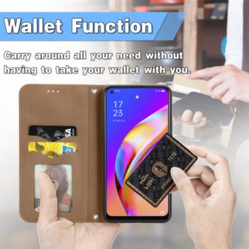 Flip Case Oppo A94 5g Handyhülle Hautberührung