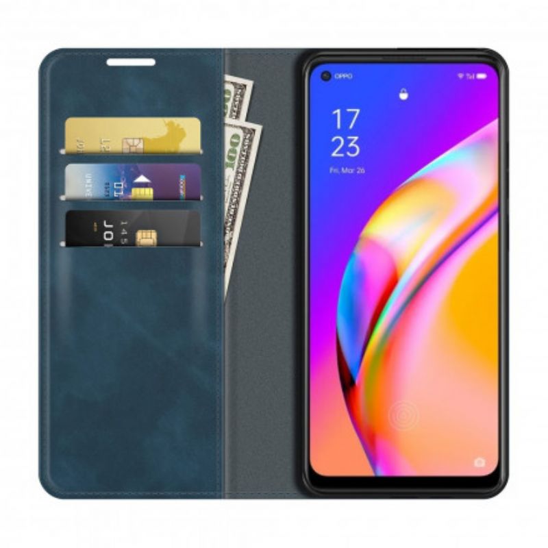 Flip Case Oppo A94 5g Handyhülle Weicher Ledereffekt