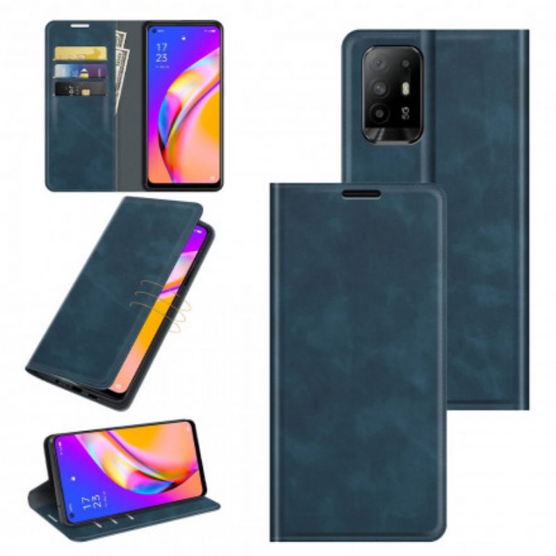 Flip Case Oppo A94 5g Handyhülle Weicher Ledereffekt