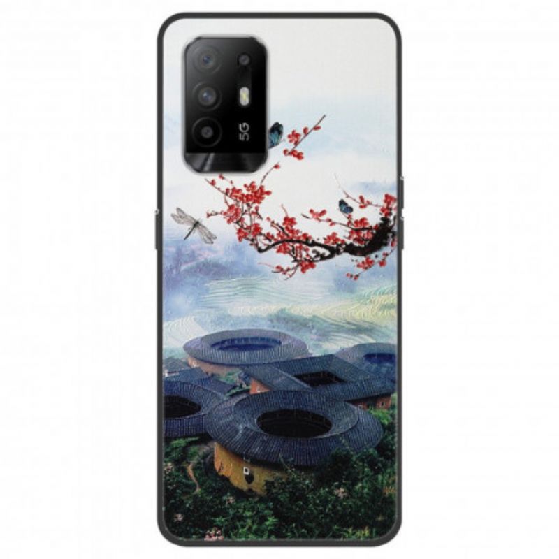 Hülle Oppo A94 5g Asiatische Landschaft