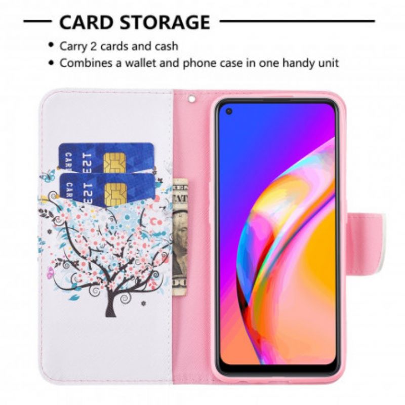 Lederhüllen Für Oppo A94 5g Blühender Baum