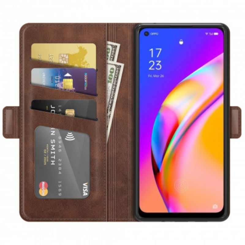 Lederhüllen Oppo A94 5g Handyhülle Doppelklappe