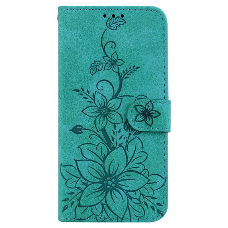 Lederhüllen Samsung Galaxy S24 Fe Floraler Wildledereffekt