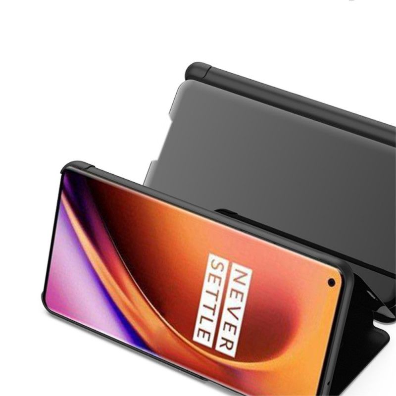 Flip Case Für OnePlus 8 Pro Schwarz Spiegel
