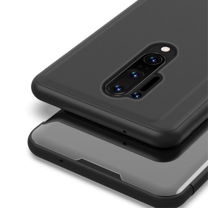 Flip Case Für OnePlus 8 Pro Schwarz Spiegel