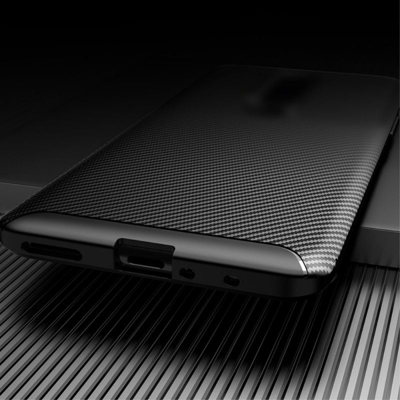 Hülle OnePlus 8 Pro Schwarz Flexible Kohlefasertextur