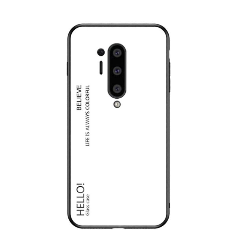 Hülle OnePlus 8 Pro Schwarz Hallo Gehärtetes Glas