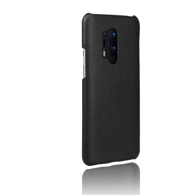 Hülle OnePlus 8 Pro Schwarz Ksq Ledereffekt