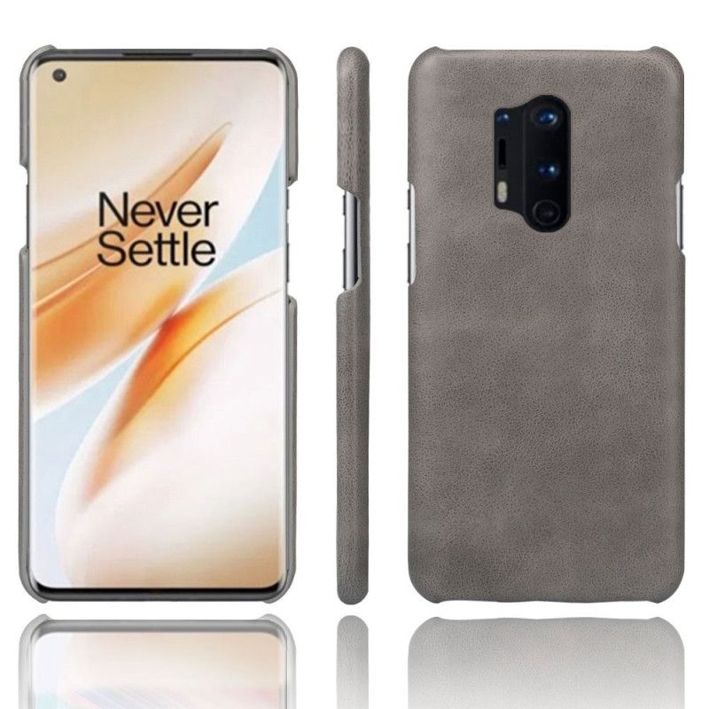 Hülle OnePlus 8 Pro Schwarz Ksq Ledereffekt