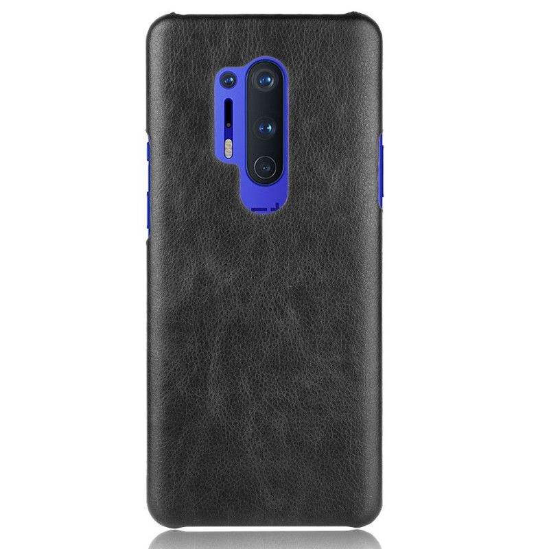 Hülle OnePlus 8 Pro Schwarz Performance Lychee Ledereffekt